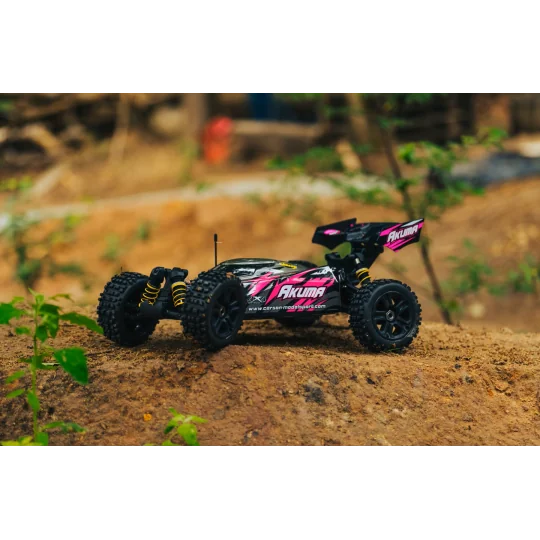 500409083-Buggy RC Carson Akuma 4WD 1/8 Brushless RTR rose + accus et chargeur - 500409083
