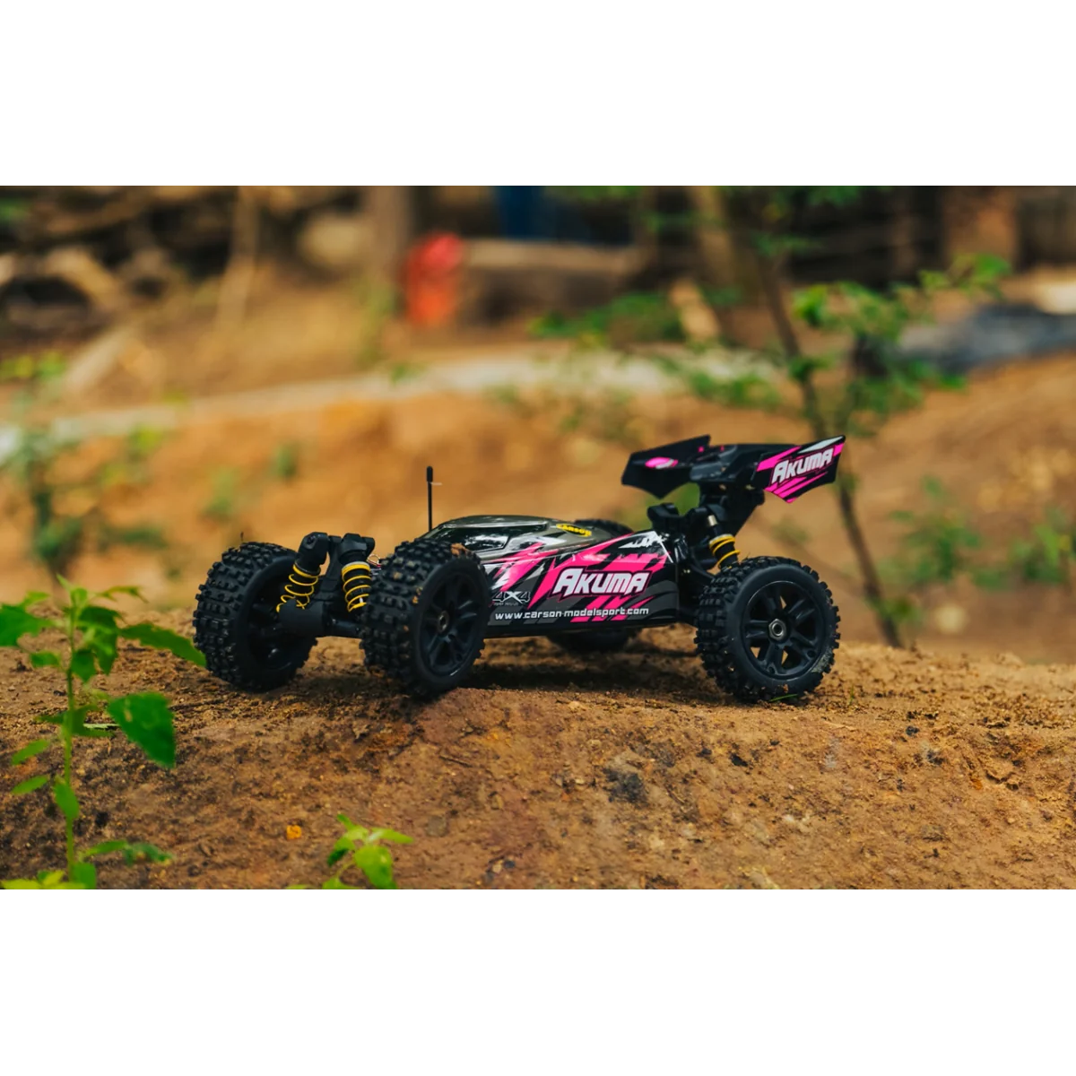 Buggy RC Carson Akuma 4WD 1/8 Brushless RTR rose + accus et chargeu...