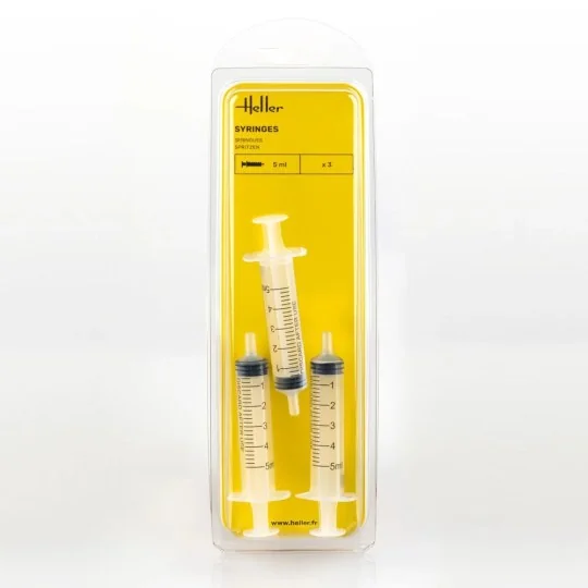 Seringues 5 ml (3 pièces) - Heller 99026 - HEL-99026 HEL-99026-Seringues 5 ml (3 pièces) - Heller 99026