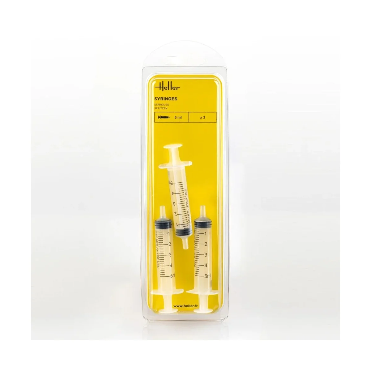 Seringues 5 ml (3 pièces) - Heller 99026 - HEL-99026 Seringues 5 ml (3 pièces) - Heller 99026 - HEL-99026