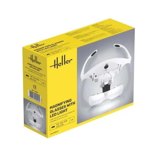 HEL-99029-Lunettes loupes avec éclairage LED Heller 99029