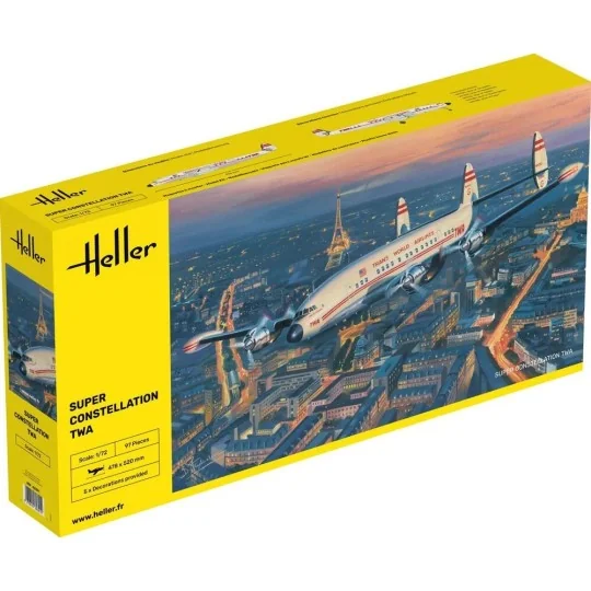 Maquette avion Super Constellation TWA 1/72 Heller 82391 - HEL-82391 HEL-82391-Maquette avion Super Constellation TWA 1/72 Heller 82391