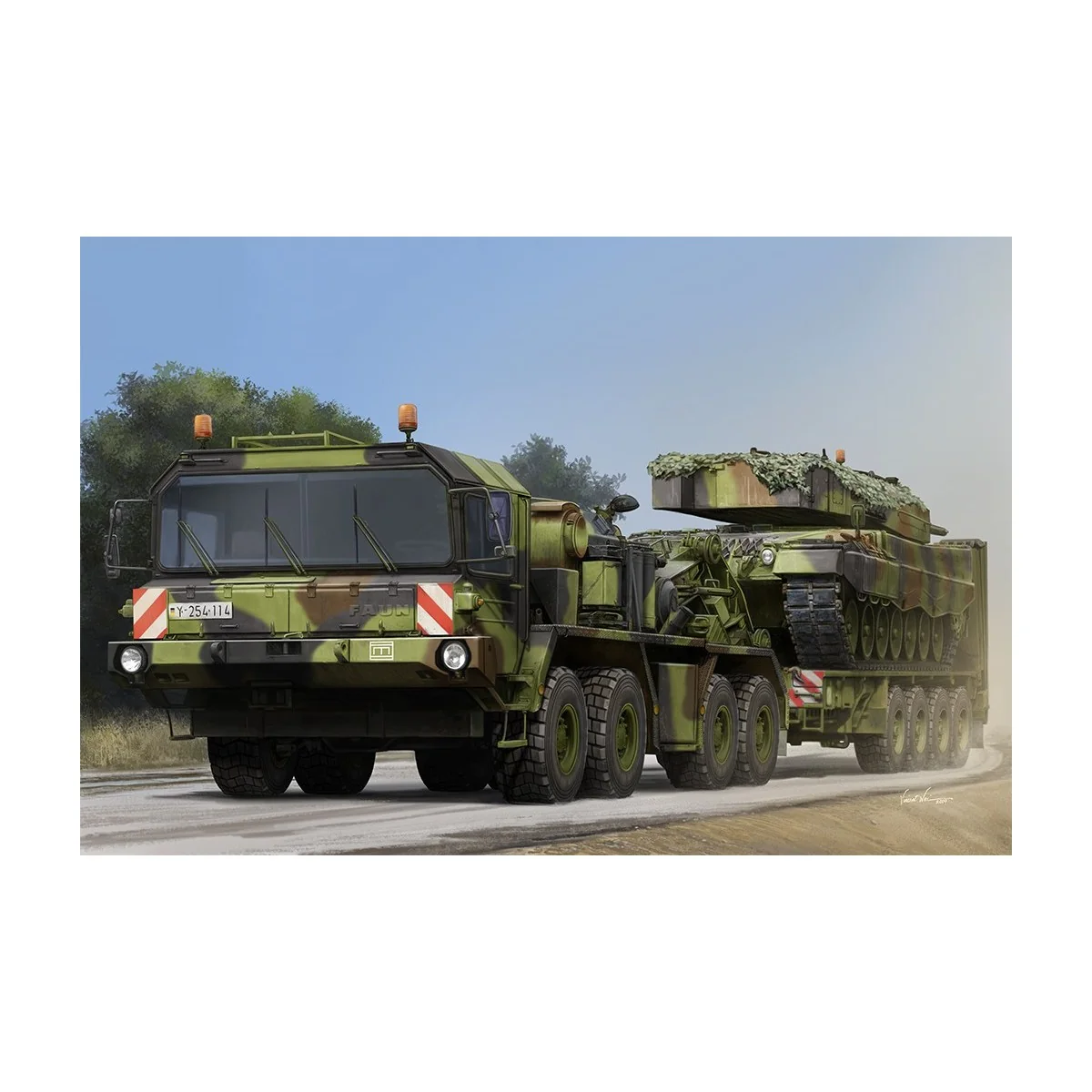 Trumpeter FAUN SLT 50-3 Elefant with SaAnh.52t semi-trailer 1/35 sc... Trumpeter FAUN SLT 50-3 Elefant with SaAnh.52t semi-trailer 1/35 sc...