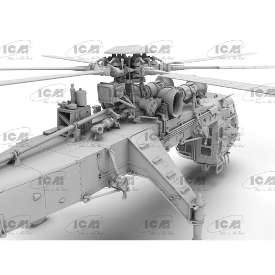 Sikorsky CH-54A Tarhe Helicopter Model Kit 1/35 - ICM 53054 - ICM-7... ICM-72001-Sikorsky CH-54A Tarhe Helicopter Model Kit 1/35 - ICM 53054