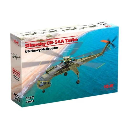 Sikorsky CH-54A Tarhe Helicopter Model Kit 1/35 - ICM 53054 - ICM-7... ICM-72001-Sikorsky CH-54A Tarhe Helicopter Model Kit 1/35 - ICM 53054