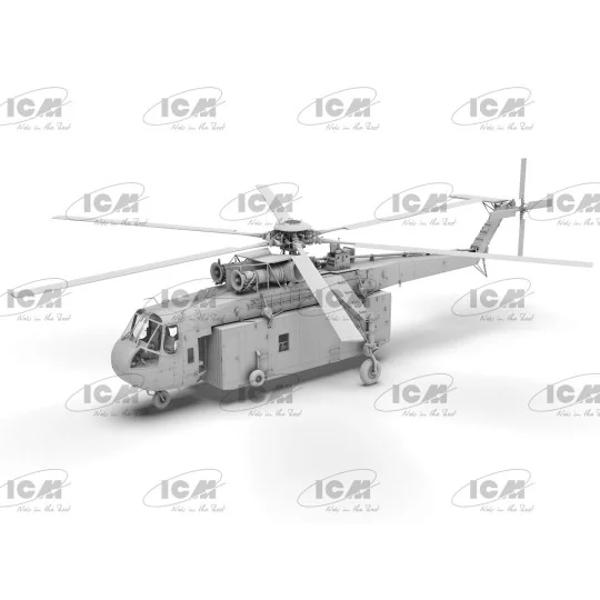 Maquette hélicoptère Sikorsky S-64E Skycrane avec Universal Pod 1/3... ICM-53059-Maquette hélicoptère Sikorsky S-64E Skycrane avec Universal Pod 1/35 - ICM 53059