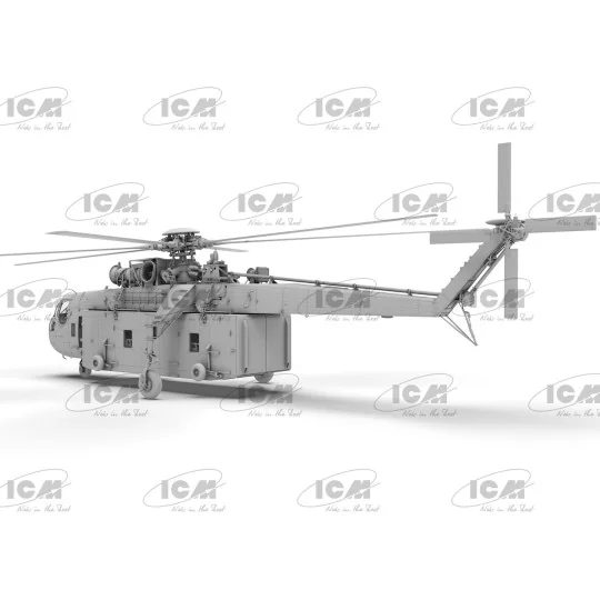 Maquette hélicoptère Sikorsky S-64E Skycrane avec Universal Pod 1/3... ICM-53059-Maquette hélicoptère Sikorsky S-64E Skycrane avec Universal Pod 1/35 - ICM 53059