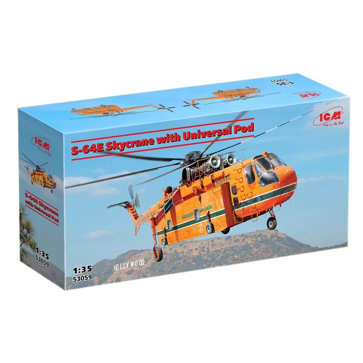 Maquette hélicoptère Sikorsky S-64E Skycrane avec Universal Pod 1/3... Maquette hélicoptère Sikorsky S-64E Skycrane avec Universal Pod 1/3...