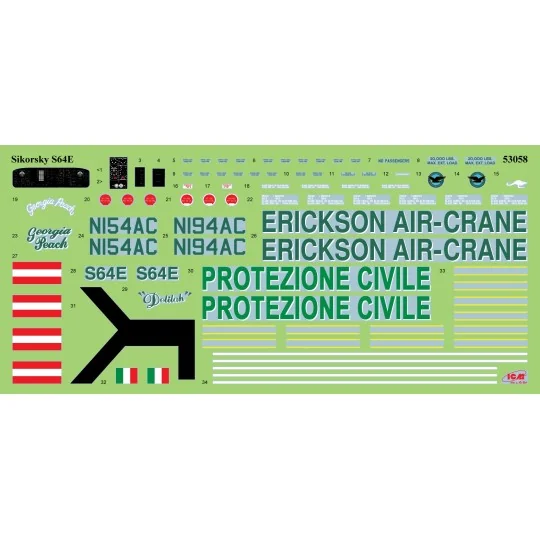 ICM 53059 1/35 Sikorsky S-64E Skycrane Helicopter Model Kit with Un... ICM-53059-ICM 53059 1/35 Sikorsky S-64E Skycrane Helicopter Model Kit with Universal Pod