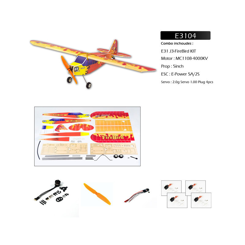 J3 Firebird 600mm E31 EPP Kit PNP DW Hobby DW Hobby - Dancing Wings Hobby E3104 - 1