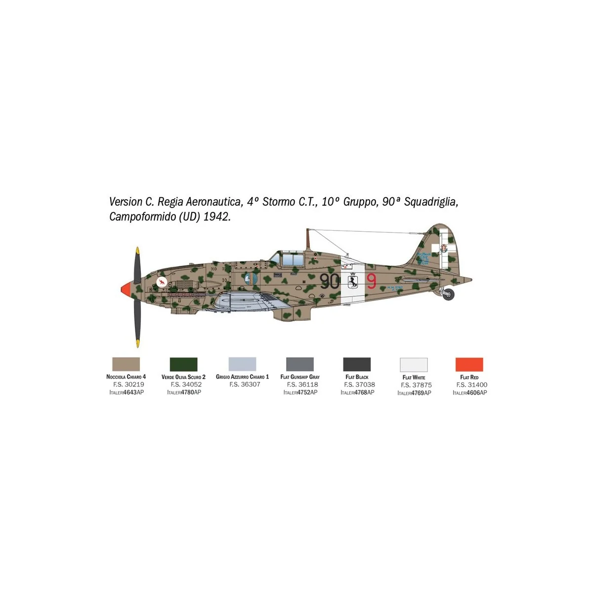 Maquette avion Macchi MC.202 Folgore 1/48 - Italeri 2840 - I2840