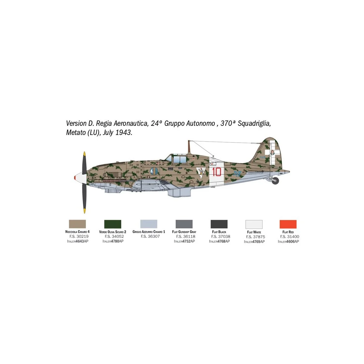Maquette avion Macchi MC.202 Folgore 1/48 - Italeri 2840 - I2840