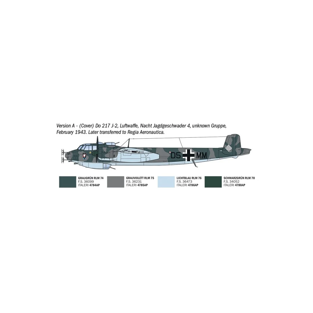 Maquette avion Dornier Do 217 J1/J2 Nachtjäger 1/72 - Italeri 91266 - I91266 Maquette avion Dornier Do 217 J1/J2 Nachtjäger 1/72 - Italeri 91266 - I91266