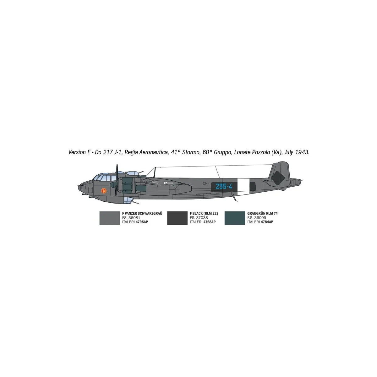 Maquette avion Dornier Do 217 J1/J2 Nachtjäger 1/72 - Italeri 91266 - I91266 Maquette avion Dornier Do 217 J1/J2 Nachtjäger 1/72 - Italeri 91266 - I91266