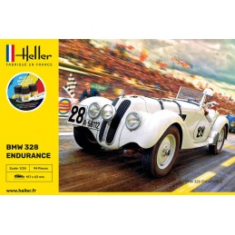 BMW 328 Endurance 1/24 Heller + colle et peintures Heller HEL-56782 - 5