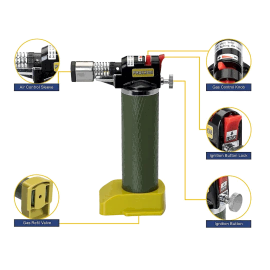 PRX-28146-MFB/E - Proxxon microflam torch, max 1300°C, 50ml reservoir, piezo ignition - PRX-28146