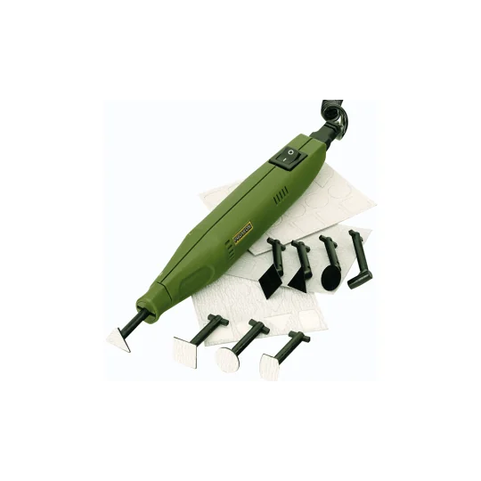 PRX-28594-PS 13 - Ponceuse linéaire non rotatif 12V 1A avec 8 patins + 3 feuilles Proxxon