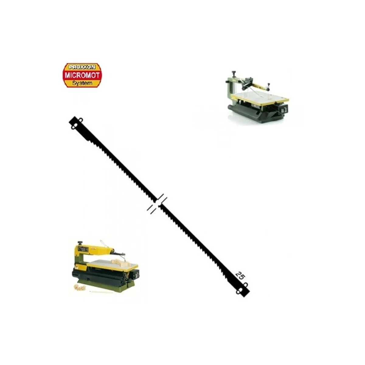 Blades with prongs, fine teeth (25 teeth by 25mm), 12 pieces Proxxo...