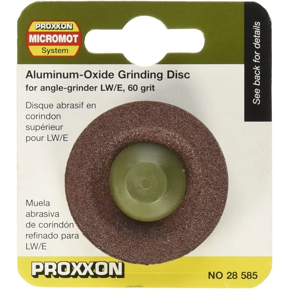 Abrasive corindon disc for LHW Proxxon - Grain 60 - PRX-28585 Abrasive corindon disc for LHW Proxxon - Grain 60 - PRX-28585
