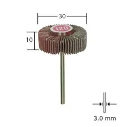 Proxxon 30x10mm normal grit flap wheel - PRX-28985 - PRX-28985
