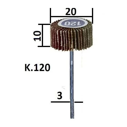 Proxxon 20x10mm normal grit flap wheel - PRX-28984 - PRX-28984 PRX-28984-Proxxon 20x10mm normal grit flap wheel - PRX-28984