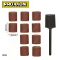 PRX-28980-10mm corundum abrasive cylinders, 150 grit (x10) + Proxxon holder - PRX-28980