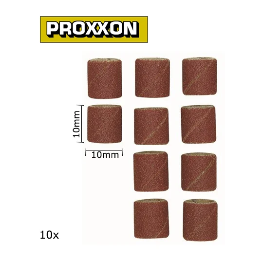 Proxxon 10mm Corundum Abrasive Cylinders, 150 Grit (x10) - PRX-2898... PRX-28981-Proxxon 10mm Corundum Abrasive Cylinders, 150 Grit (x10) - PRX-28981