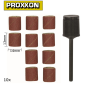 PRX-28978-14mm corundum abrasive cylinders, 120 grit (x10) + Proxxon holder - PRX-28978