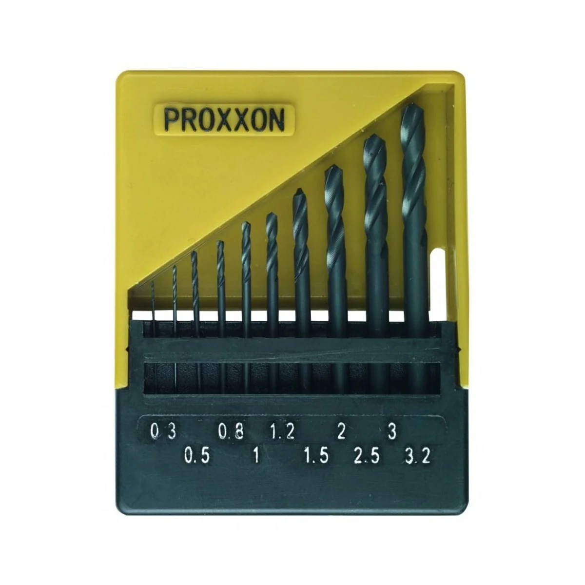 HSS drill bits, 10 pieces, 0.3 to 3.2 mm, Proxxon - PRX-28874 - PRX... HSS drill bits, 10 pieces, 0.3 to 3.2 mm, Proxxon - PRX-28874 - PRX...