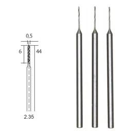 HSS steel drill bits, Ø 0.5 mm, 3 pieces Proxxon - PRX-28864