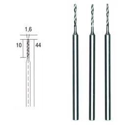 HSS steel drill bits, Ø 1.0 mm, 3 pieces Proxxon - PRX-28854