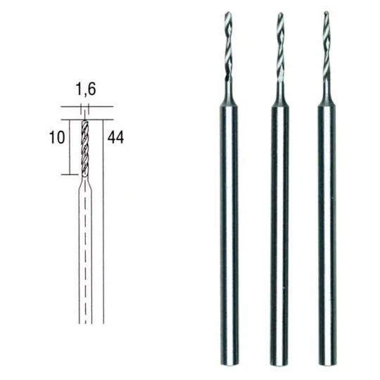 PRX-28854-HSS steel drill bits, Ø 1.0 mm, 3 pieces Proxxon