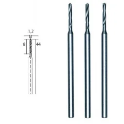 HSS steel drill bits, Ø 1.2 mm, 3 pieces Proxxon - PRX-28856