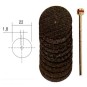 PRX-28808-22mm aluminum oxide reinforced cutting discs (x10) + Proxxon holder - PRX-28808
