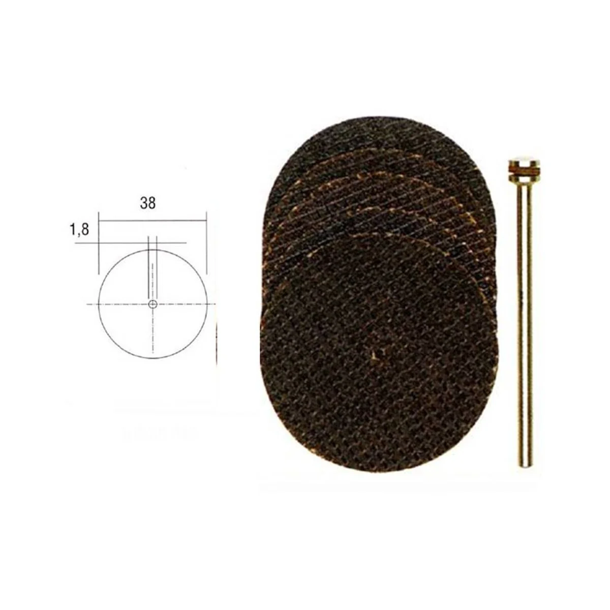 Disques à tronçonner armés en oxyde d'aluminium 38mm (x5) + support Proxxon Proxxon PRX-28818 - 1