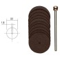 PRX-28810-Proxxon 22mm Corundum Cutting Discs (x10) + Holder - PRX-28810