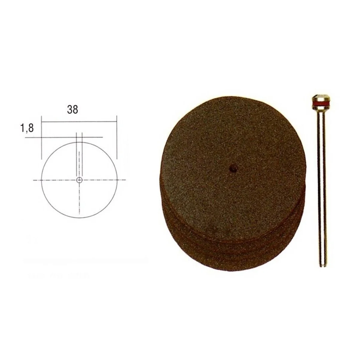 38mm (x5) corundum cutting discs + Proxxon support - PRX-28820