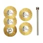 PRX-28962-Proxxon brass disc brush Ø 22 mm (x5) - PRX-28962