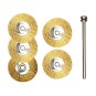 PRX-28962-Brosse disque en laiton Ø 22 mm (x5) Proxxon - PRX-28962