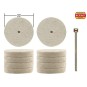 PRX-28798-Felt polish disc, Ø 22 mm, 10 pieces +1 proxxon rod