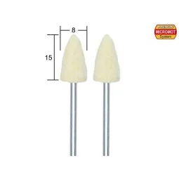 Polissoir en feutre projectile, 15x8mm, 2 pièces Proxxon Proxxon PRX-28801 - 1