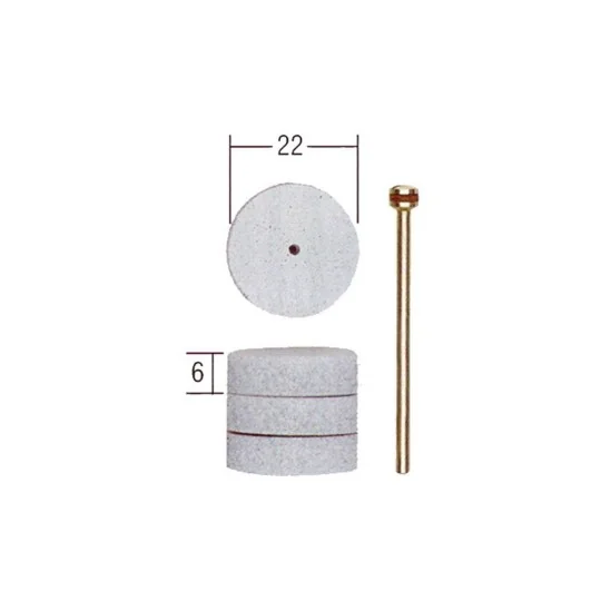 PRX-28296-Elastic polishing disc, Ø 22 mm, 4 pieces +1 proxxon rod