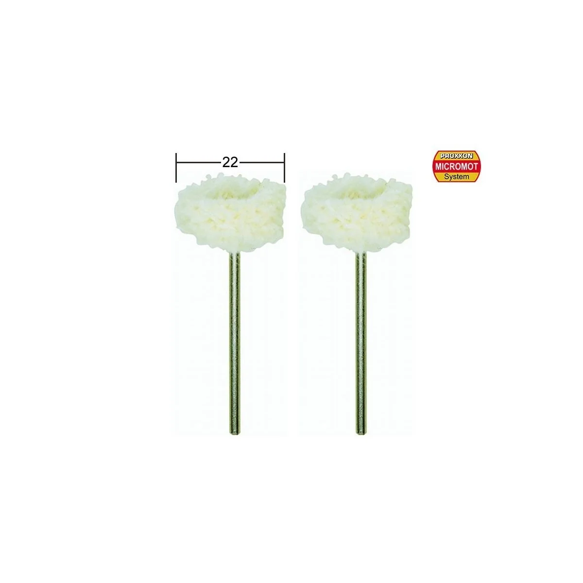 Disques à polir en coton, Ø 22mm, 2 pièces Proxxon Proxxon PRX-28297 - 1