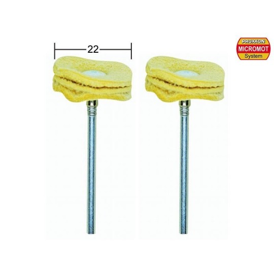 PRX-28298-Disques à polir en daim, Ø 22mm, 2 pièces Proxxon - PRX-28298