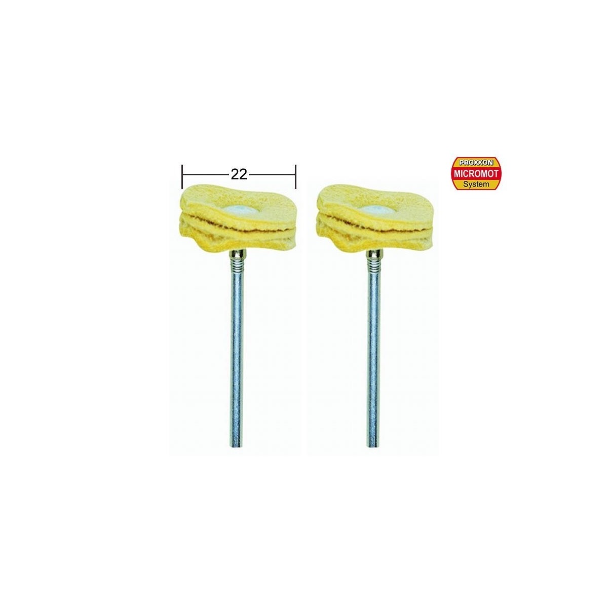 Suede polishing discs, Ø 22mm, 2 pieces Proxxon - PRX-28298