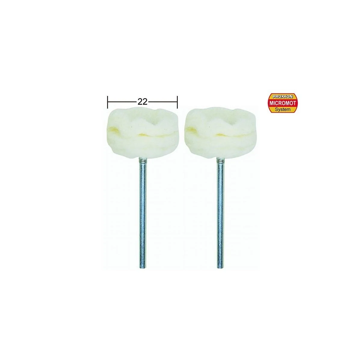 Disques à polir en feutre, Ø 22mm, 2 pièces Proxxon Proxxon PRX-28299 - 1