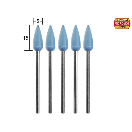 PRX-28288-Silicone polishers ogive shape, Ø 5mm, 5 pieces Proxxon
