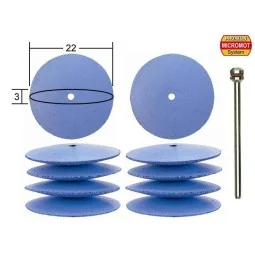 Proxxon lens-shaped silicone polishers, Ø 22mm, 10 pieces - PRX-28293