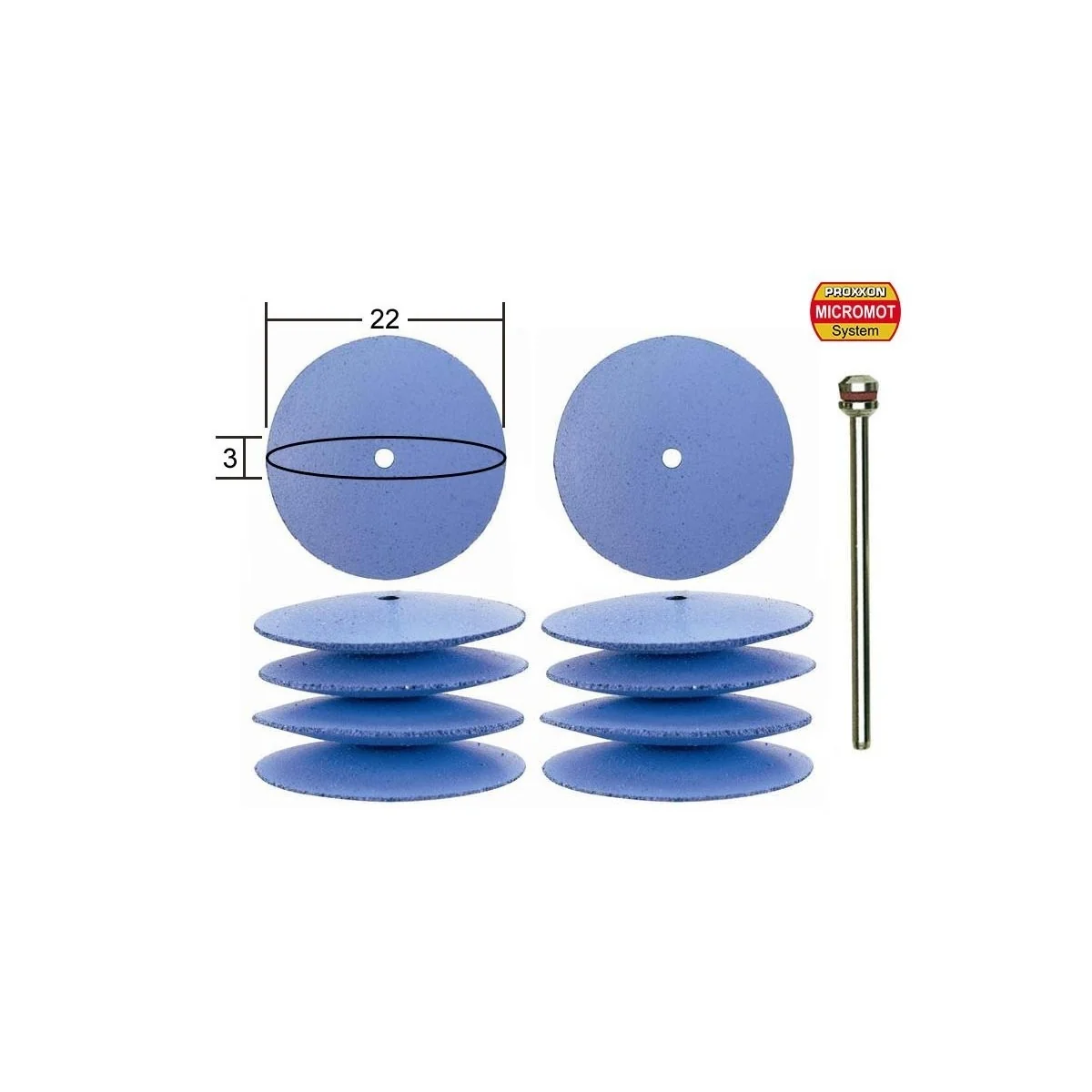 Polissoirs en silicone forme lentille, Ø 22mm, 10 pièces Proxxon Proxxon PRX-28293 - 1