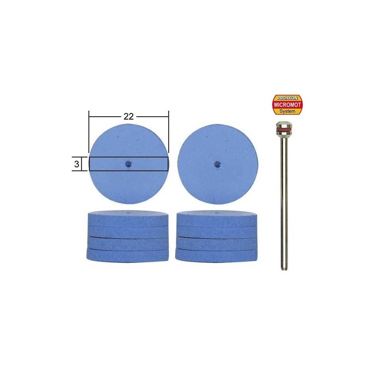 Disc-shaped silicone polishers, Ø 22mm, 10 pieces Proxxon - PRX-28294
